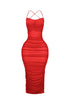 Body Talk Ruched Midi Dress